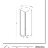 Lucide Laurens buiten sokkellamp, E27 fitting, IP54 waterdicht, Zwart metalen behuizing met glazen diffuser