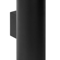 Lucide VOLANTIS Zwarte buitenwandlamp, 2xE27, IP54, uplight & downlight, moderne aluminium cilinder