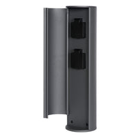Lucide buiten stopcontactzuil IP44, Type F geaarde stopcontacten, aluminium antraciet afwerking, 40cm hoogte
