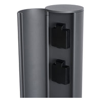Lucide buiten stopcontactzuil IP44, Type F geaarde stopcontacten, aluminium antraciet afwerking, 40cm hoogte
