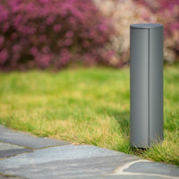 Lucide buiten stopcontactzuil IP44, Type F geaarde stopcontacten, aluminium antraciet afwerking, 40cm hoogte