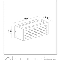 Lucide DIMO wandlamp Antraciet, binnen buiten, E27 fitting, IP54, rechthoekige aluminium behuizing