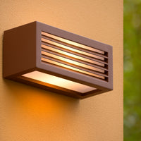 Lucide DIMO buitenwandlamp Antraciet, E27 fitting, IP54, aluminium behuizing, 220-240V, modern box design