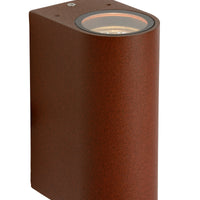 Applique murale Lucide BOOGY intérieur extérieur 2xGU10 IP44 aluminium rouille moderne éclairage haut bas