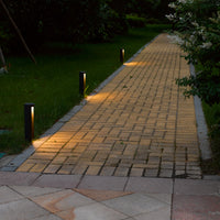 Lucide COMBO LED tuin sokkellamp, 9W 3000K, IP54 Zwart aluminium, 250mm moderne buitenbollard