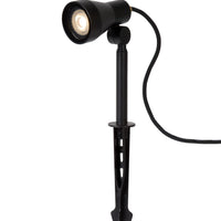 Projecteur de jardin LED Lucide SPIKE, 1x5W GU10 3000K, dimmable, IP54 Luminaire d’extérieur en aluminium noir