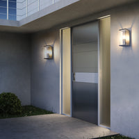 Lucide CLAIRE LED wandlamp Antraciet, 1xE27, IP54, met bewegings- en dag/nachtsensor, 220-240V