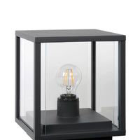 Lucide CLAIRE LED sokkellamp 1xE27 IP54 Antraciet buiten kubusvormig aluminium 220-240V moderne tuinverlichting