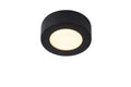 Lucide BRICE Plafonnier LED pour salle de bain, rond 8W dimmable 3000K IP44 Noir Mat Ø117mm