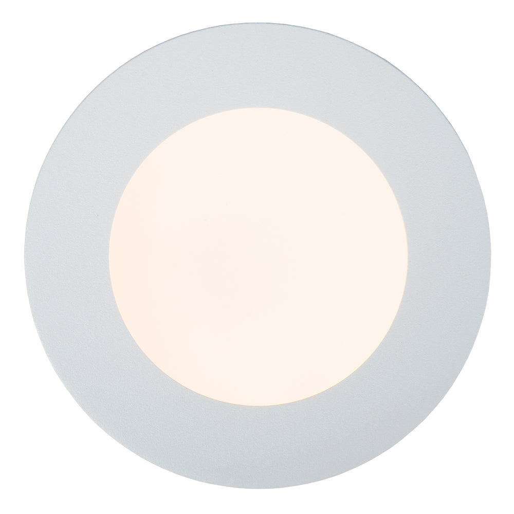 Lucide BRICE plafonnier LED de salle de bains, rond 8W 3000K dimmable, IP44 Blanc Ø117mm