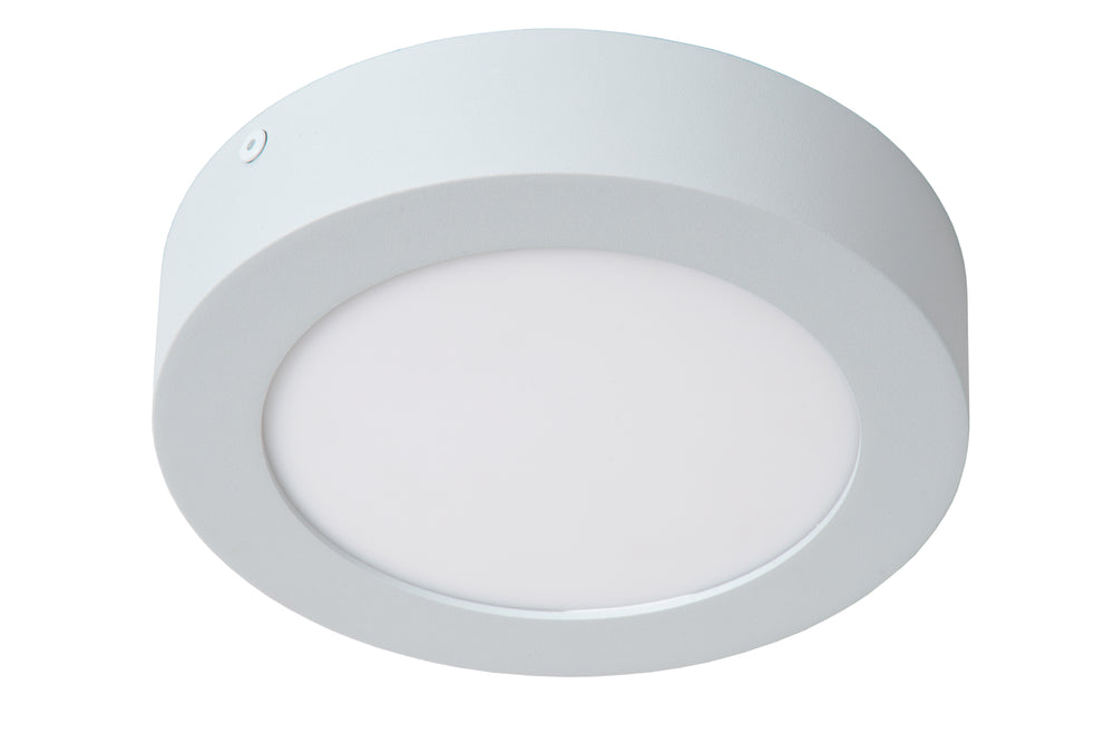 Plafonnier de salle de bains LED Lucide BRICE, rond 18 cm, dimmable 12W 3000K, IP44 Blanc