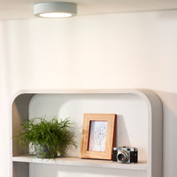 Plafonnier de salle de bains LED Lucide BRICE, rond 18 cm, dimmable 12W 3000K, IP44 Blanc