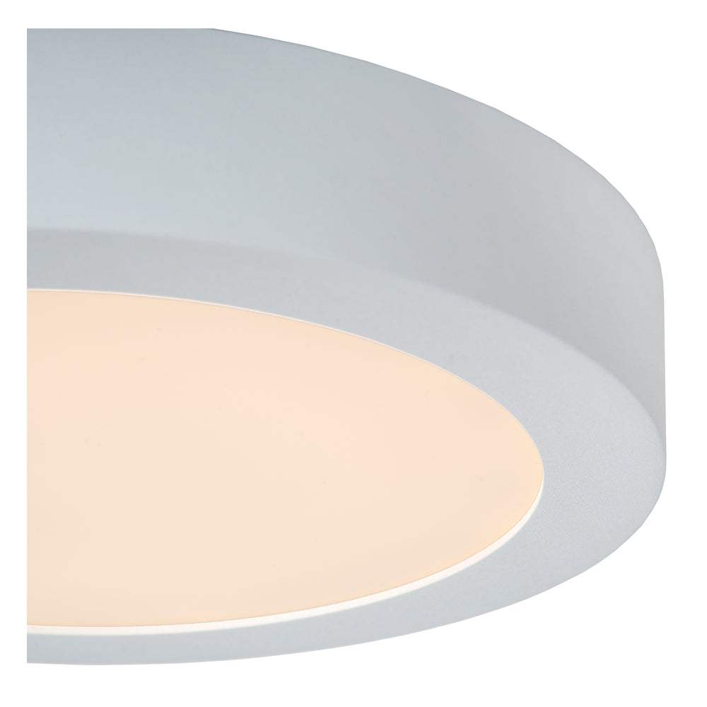 Lucide BRICE LED badkamer plafondlamp, dimbaar 15W 3000K, IP44 rond 24cm Wit modern design