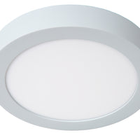 Lucide BRICE LED badkamer plafondlamp, dimbaar 15W 3000K, IP44 rond 24cm Wit modern design