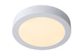 Lucide BRICE LED badkamer plafondlamp, dimbaar 15W 3000K, IP44 rond 24cm Wit modern design
