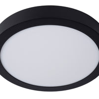 Lucide BRICE LED plafondlamp, 30W 3000K dimbaar, IP44 rond 30cm, Mat Zwart, moderne badkamerverlichting