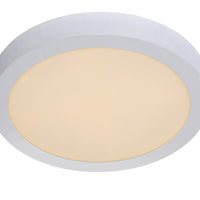 Lucide BRICE LED badkamer plafondlamp, dimbaar 30W 3000K, rond 300mm, IP44, Witte afwerking