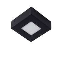 Plafonnier de salle de bain Lucide BRICE LED, dimmable 8W 3000K, IP44, finition carrée noire
