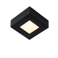 Plafonnier de salle de bain Lucide BRICE LED, dimmable 8W 3000K, IP44, finition carrée noire