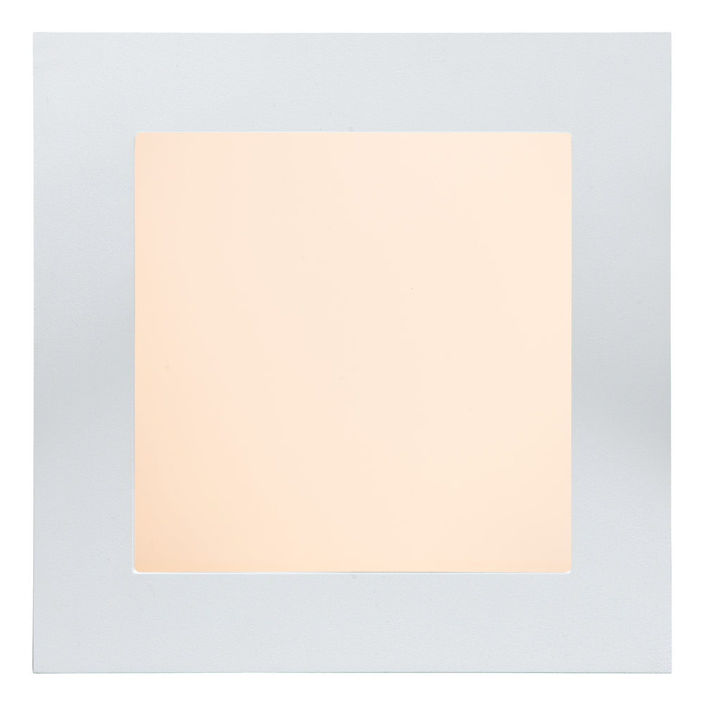 Plafonnier de salle de bain Lucide BRICE LED, dimmable 15W 3000K, IP44, finition carrée blanc mat