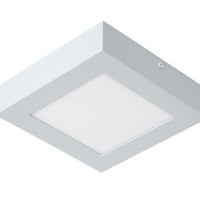 Plafonnier de salle de bain Lucide BRICE LED, dimmable 15W 3000K, IP44, finition carrée blanc mat