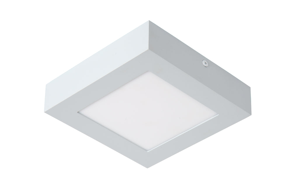 Plafonnier de salle de bain Lucide BRICE LED, dimmable 15W 3000K, IP44, finition carrée blanc mat