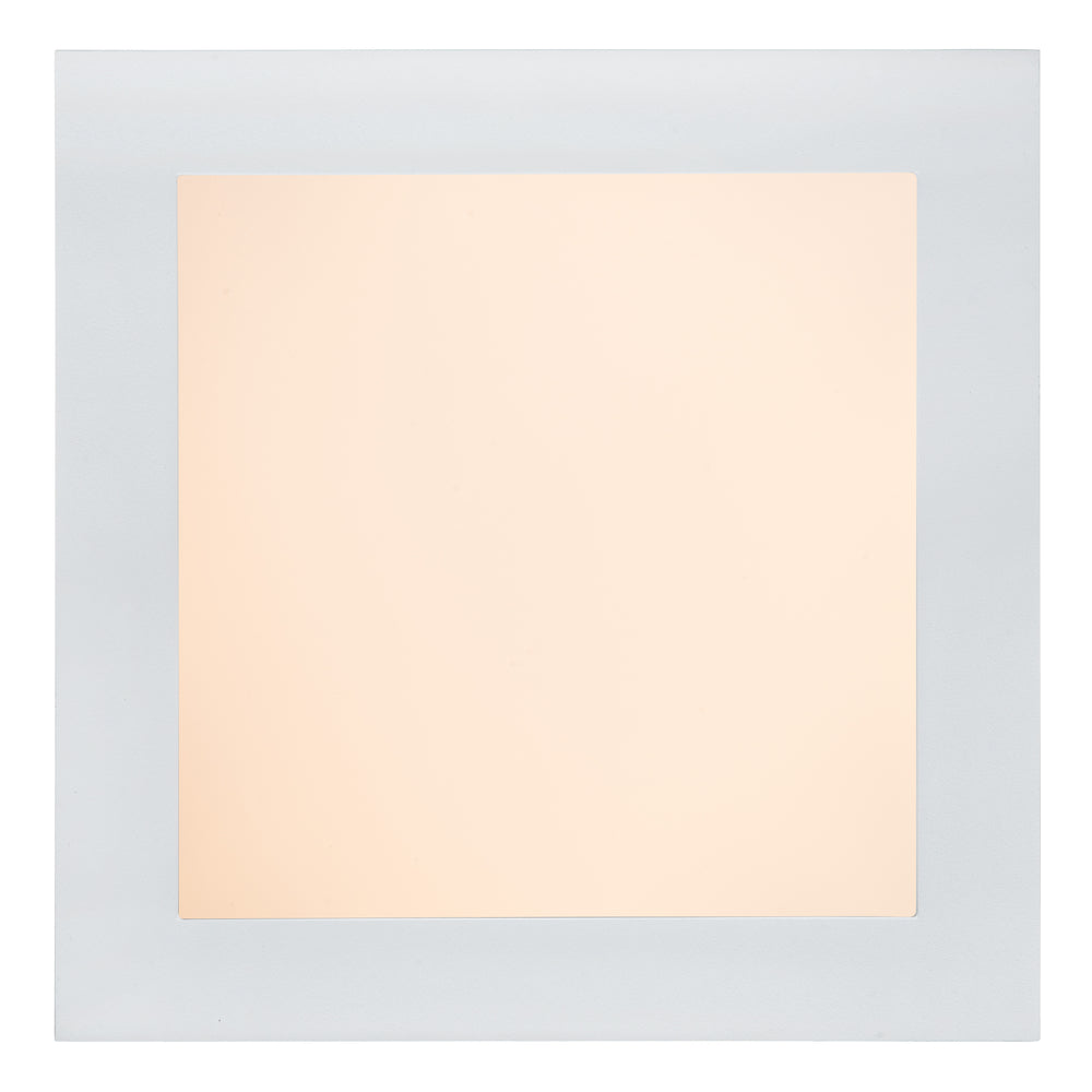 Plafonnier de salle de bain LED Lucide BRICE, dimmable 22W 3000K IP44 carré Blanc design moderne