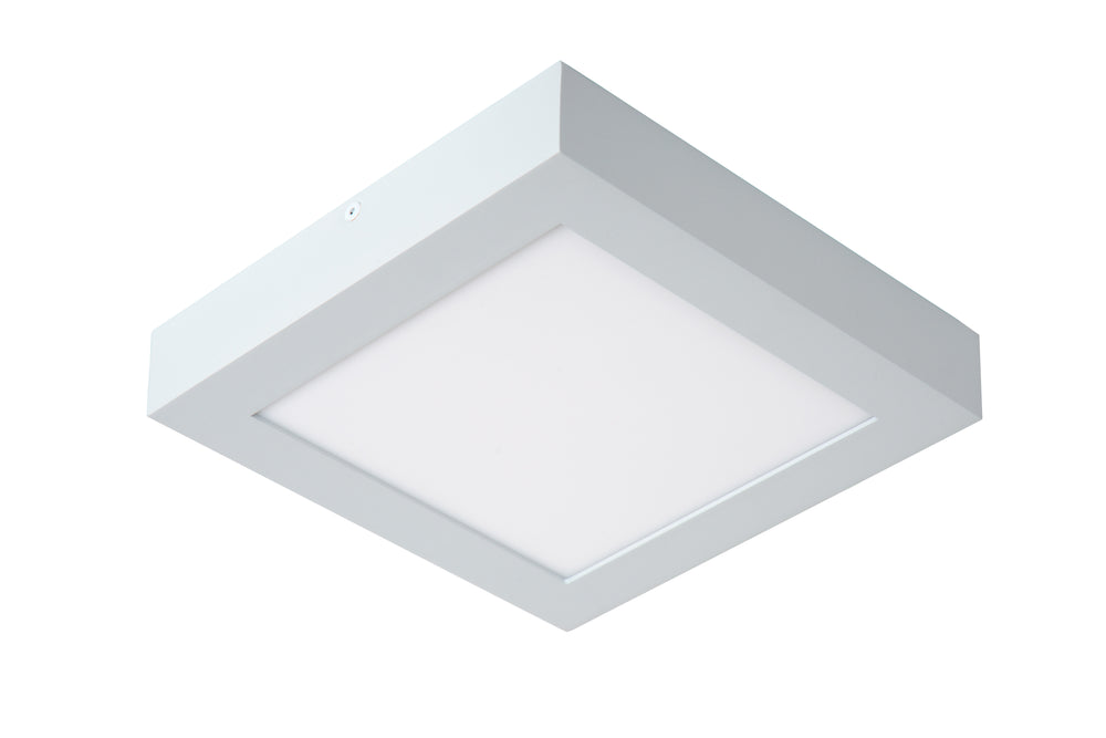 Plafonnier de salle de bain LED Lucide BRICE, dimmable 22W 3000K IP44 carré Blanc design moderne