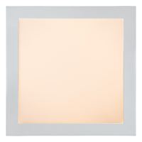 Lucide BRICE LED badkamer plafondlamp, dimbaar 30W 3000K, IP44, Wit, modern vierkant design