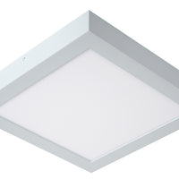 Lucide BRICE LED badkamer plafondlamp, dimbaar 30W 3000K, IP44, Wit, modern vierkant design