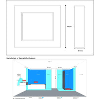 Lucide BRICE LED badkamer plafondlamp, dimbaar 30W 3000K, IP44, Wit, modern vierkant design