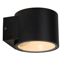 Lucide OXFORD LED wandlamp binnen buiten, IP54 Zwart aluminium, G9 fitting uplight & downlight
