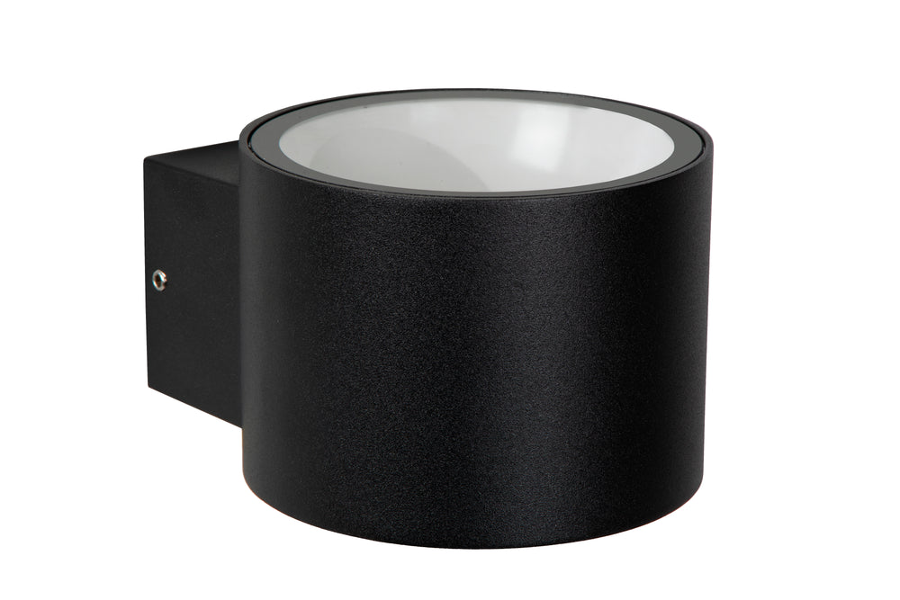 Lucide OXFORD LED wandlamp binnen buiten, IP54 Zwart aluminium, G9 fitting uplight & downlight
