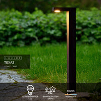Lucide TEXAS LED sokkellamp 7W 3000K IP54 Antraciet buiten aluminium 220-240V 600mm moderne tuinverlichting