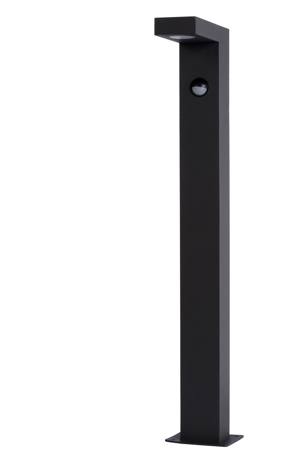 Lucide TEXAS-IR LED sokkellamp 7W 3000K IP54 met bewegings- en dag/nachtsensor Donkergrijs
