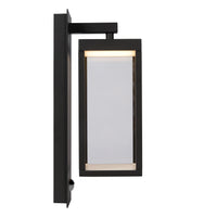 Lucide CLAIRETTE LED wandlamp 13W 3000K IP54 met PIR bewegingssensor en antraciet behuizing