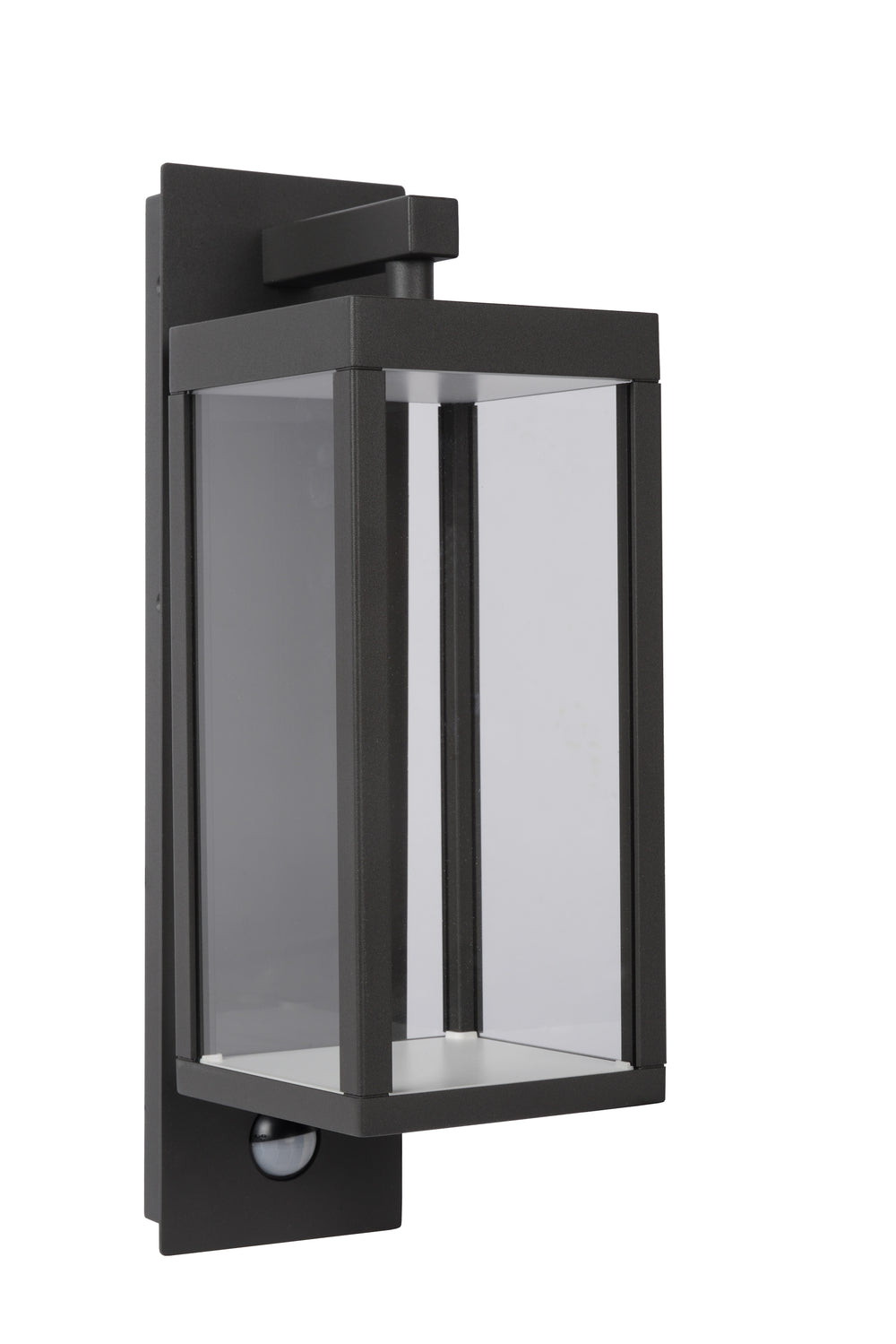 Lucide CLAIRETTE LED wandlamp 13W 3000K IP54 met PIR bewegingssensor en antraciet behuizing