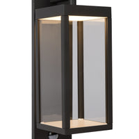 Lucide CLAIRETTE LED wandlamp 13W 3000K IP54 met PIR bewegingssensor en antraciet behuizing