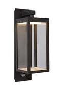 Lucide CLAIRETTE LED wandlamp 13W 3000K IP54 met PIR bewegingssensor en antraciet behuizing
