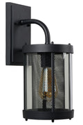 Lucide Makkum wandlamp, 1xE27, IP23 buiten binnen lamp, Mat Zwart metaal, 220-240V, 60W max