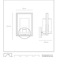 Applique murale Lucide NISPEN Noir, douille 1xE14, 40W max, IP44 luminaire métallique intérieur extérieur 220-240V