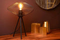Lampe de table Lucide en maille noire 30 cm 1xE27 LED 220-240V