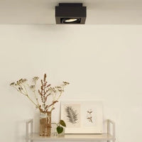 Lucide Zefix LED plafondspot gu10 2200K-3000K zwart dim to warm