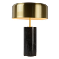 Lampe de table moderne Lucide MIRASOL Ø25cm Métal marbre noir, 3xG9 douilles, dimmable avec interrupteur sur câble, IP20
