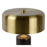 Lampe de table moderne Lucide MIRASOL Ø25cm Métal marbre noir, 3xG9 douilles, dimmable avec interrupteur sur câble, IP20
