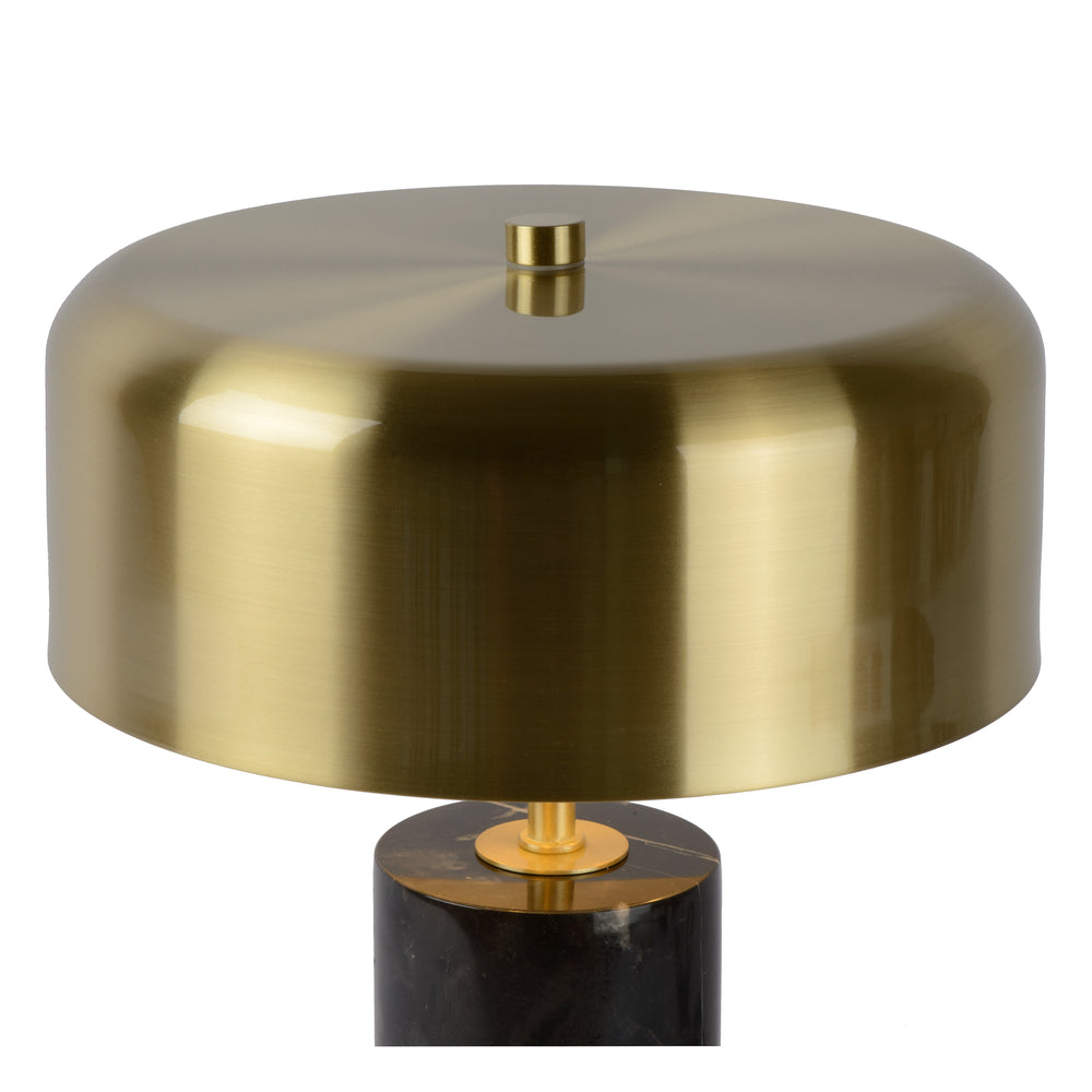 Lampe de table moderne Lucide MIRASOL Ø25cm Métal marbre noir, 3xG9 douilles, dimmable avec interrupteur sur câble, IP20