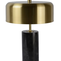 Lampe de table moderne Lucide MIRASOL Ø25cm Métal marbre noir, 3xG9 douilles, dimmable avec interrupteur sur câble, IP20