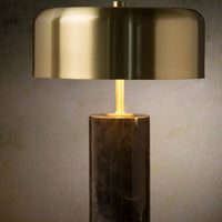 Lampe de table moderne Lucide MIRASOL Ø25cm Métal marbre noir, 3xG9 douilles, dimmable avec interrupteur sur câble, IP20