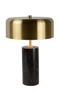 Lampe de table moderne Lucide MIRASOL Ø25cm Métal marbre noir, 3xG9 douilles, dimmable avec interrupteur sur câble, IP20
