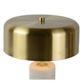 Lampe de table moderne Lucide MIRASOL Ø25cm, 3xG9 LED, dimmable, base en marbre, IP20, Blanc
